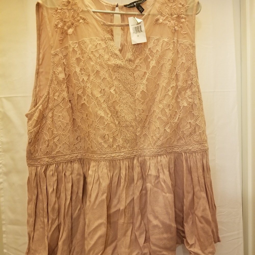 NWT Derek heart women's Blouse 3x